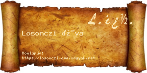 Losonczi Éva névjegykártya